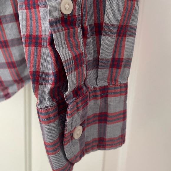 J.Crew men's Sz M Oxford blue and red plaid shirt - Picture 5 of 6